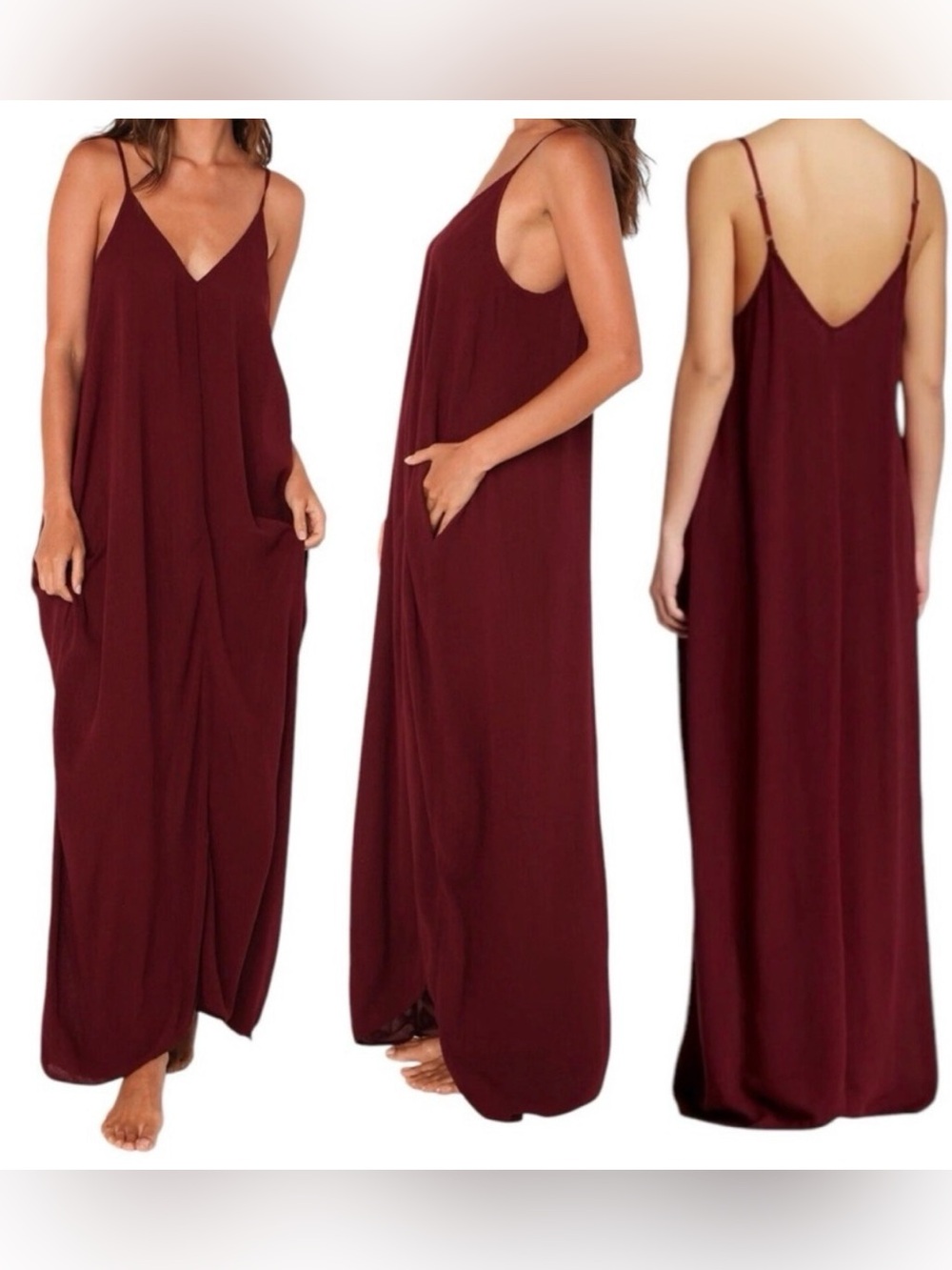 NWT Lovestitch Gauze Maxi Dress Cover-Up in Brick Red color size M/L